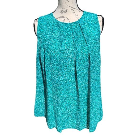 Michael Kors‎ -218 sleeveless teal blouse Extra Small - Picture 1 of 6